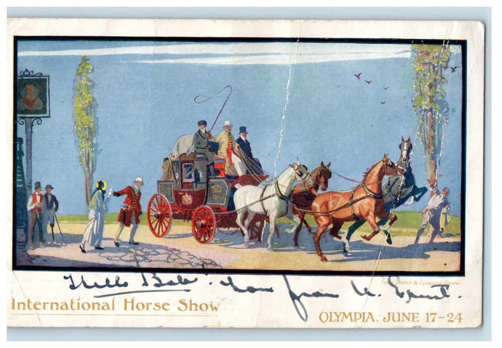 c1920 International Horse Shop, Olympia London Keith Prow8e & Co LTD Postcard