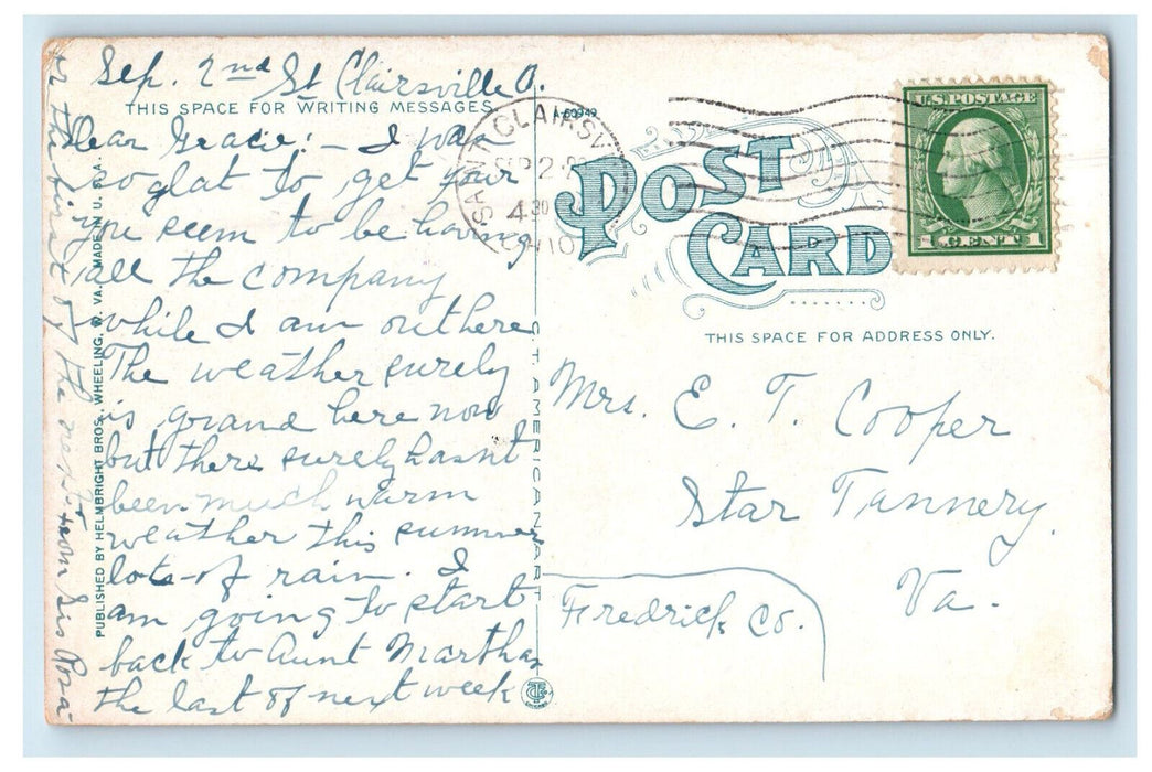 1920 Ohio Valley General Hospital Wheeling West Virginia WV Postcard