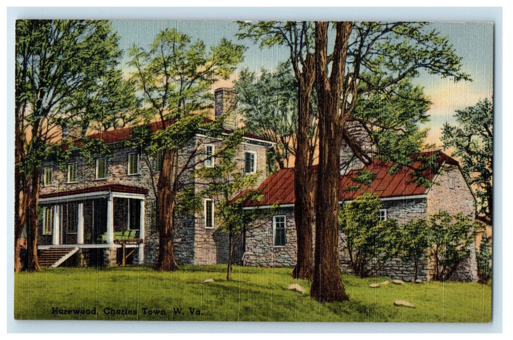 c1940s Harewood Charlestown West Virginia WV Vintage Unposted Postcard