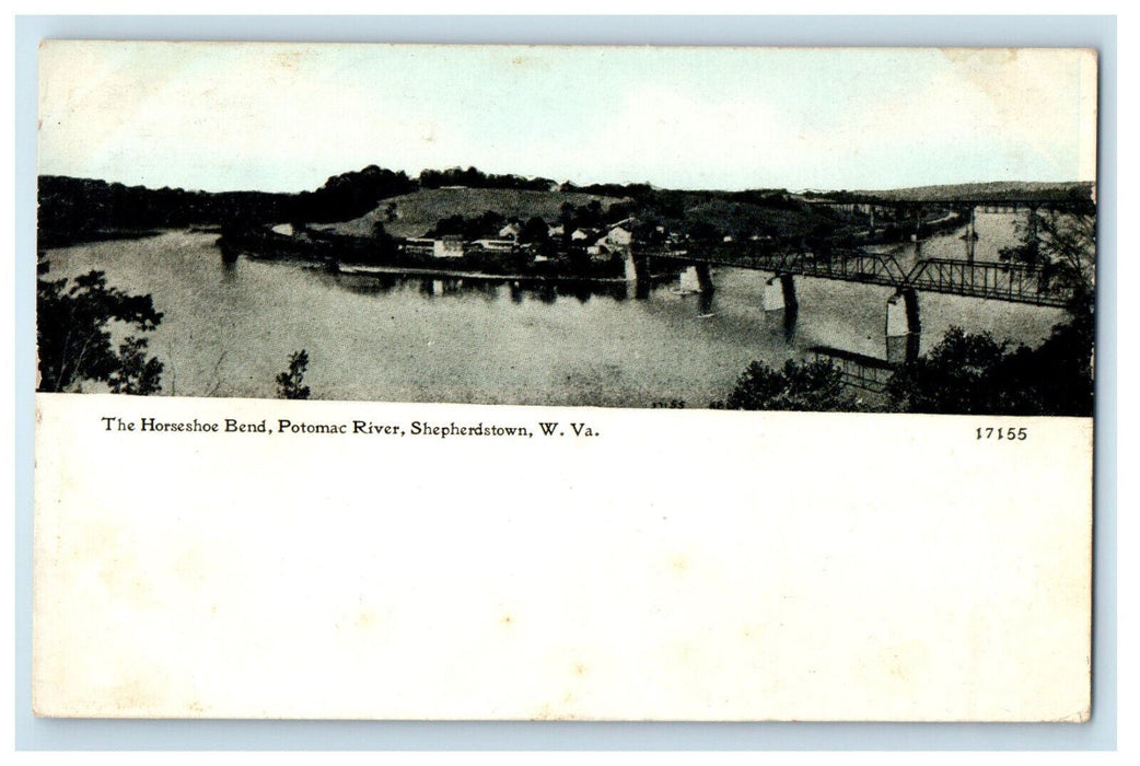1912 The Horseshoe Bend Potomac River Shepherdstown WV Posted Postcard