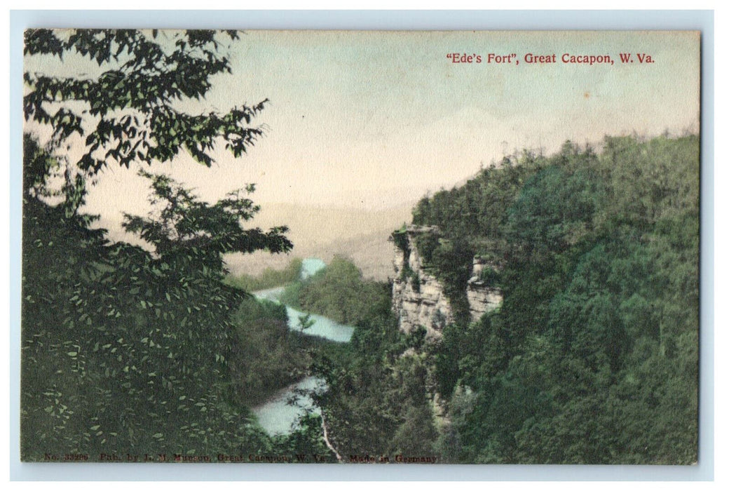 c1910 "Ede's Fort" Great Cacapon West Virginia WV Posted Antique Postcard