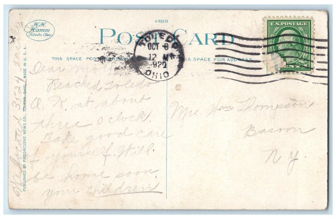 1920 Waite High School & Scott High School, Toledo Ohio OH Antique Postcard