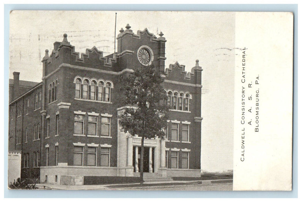 1907 Caldwell Consistory Cathedral AASR Bloomsburg Pennsylvania PA Postcard