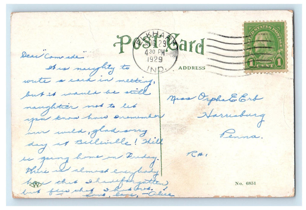 1929 Spohn Building Goshen Indiana IN Posted Vintage Postcard