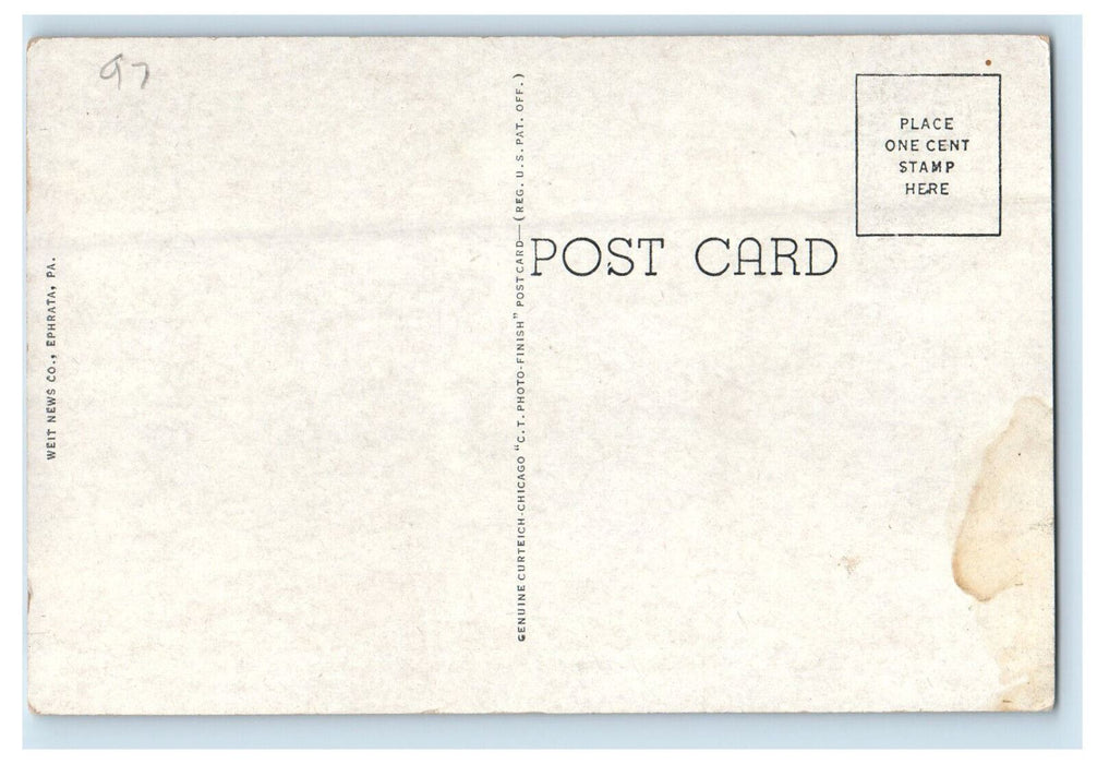 c1940s Old Kitchen at the Cloister Buildings Ephrata PA Vintage Postcard