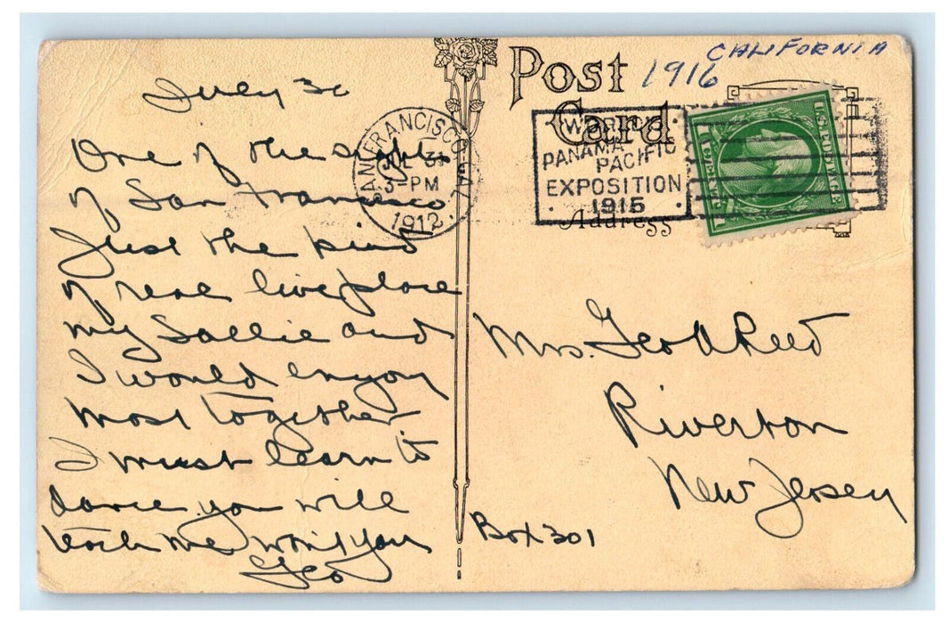 1912 Ceasar's Grill 131 Columbus Avenue San Francisco California CA Postcard