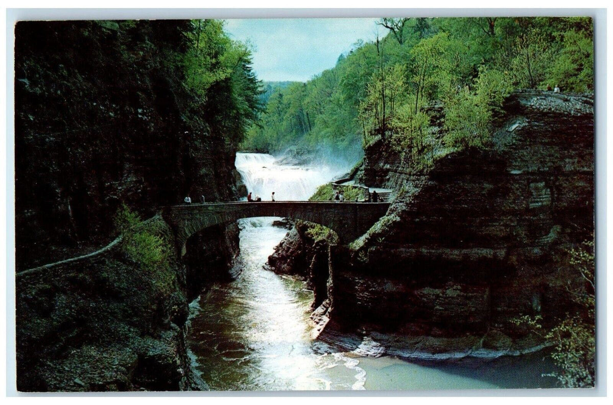 c1960's Lower Falls of Genesee River Letchworth State Park Castille NY ...