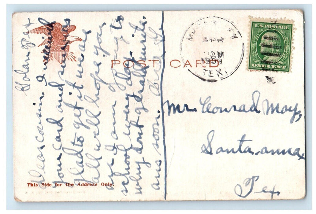 1909 College Notre Dame Fall River Massachusetts MA Posted Antique Postcard