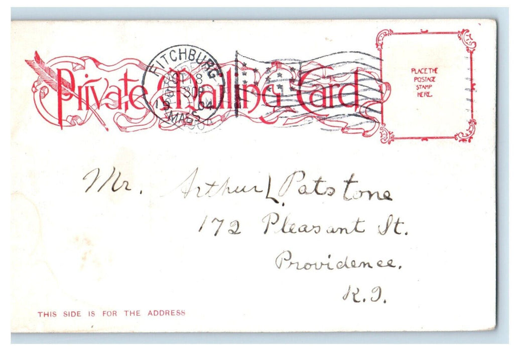 1904 Boulder Summet Of Mount Rollstone Fitchburg Massachusetts MA Postcard