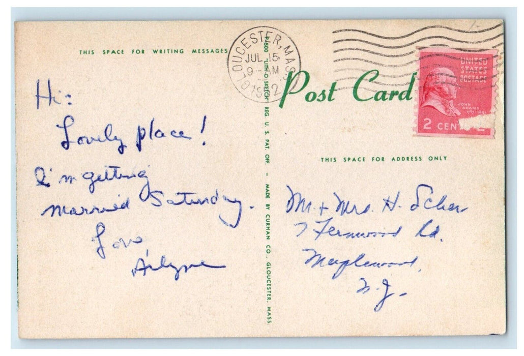 1952 Camp Annisquam W. Gloucester Massachusetts MA Posted Vintage Postcard