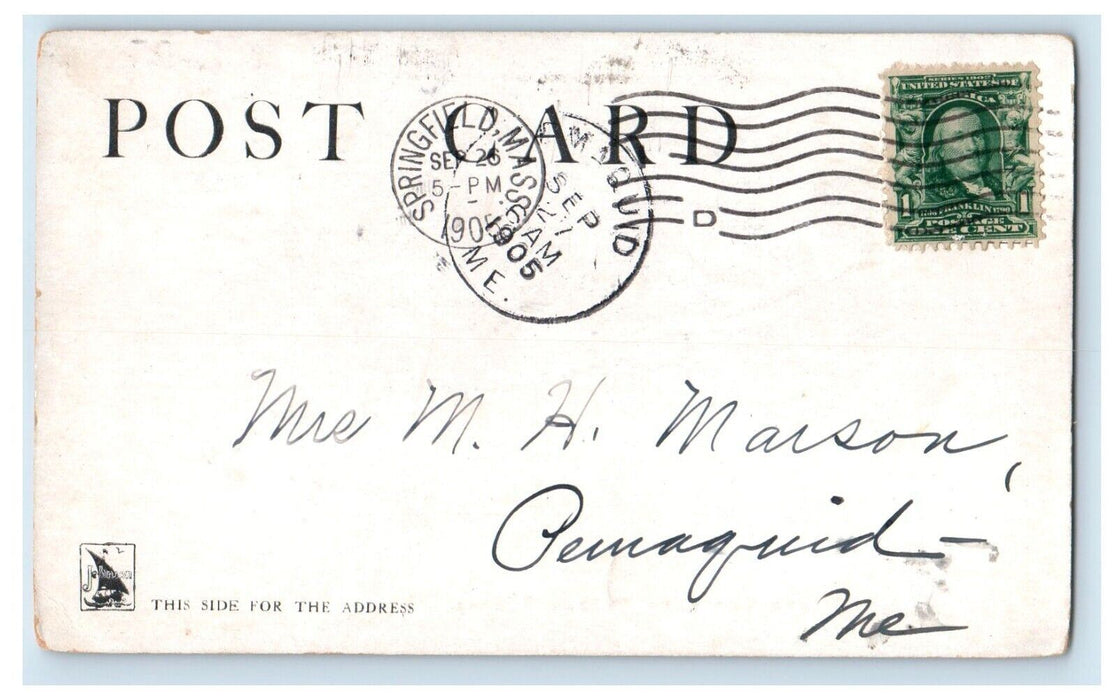 1905 North Chestnut Street School Fairhaven Massachusetts MA Antique Postcard