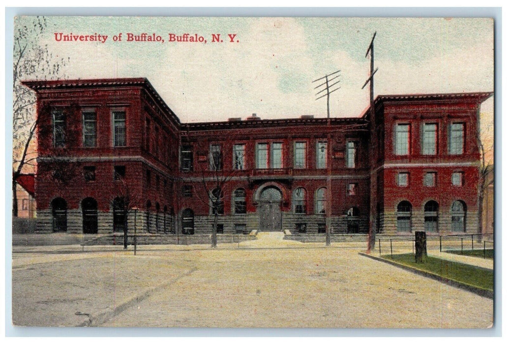 c1910 Entrance View of University of Buffalo Buffalo New York NY Postcard