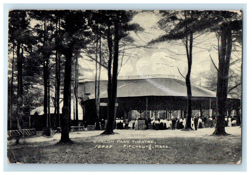 1909 Whalom Park Theater Fitchburg Massachusetts MA Posted Antique Postcard