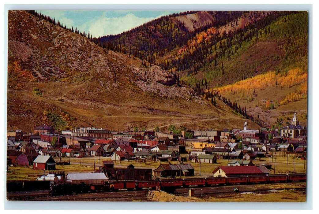 c1960's Silverton Colorado CO, Durango Silverton Narrow Gauge Train Postcard