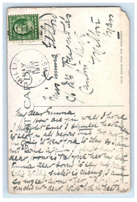 1911 Harvard And Yale Game Stadium Cambridge Massachusetts MA Antique Postcard