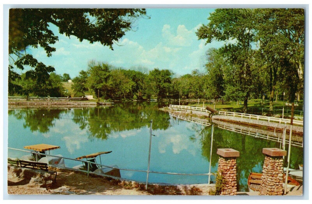 c1960's Scenic View, Doling Park Lake Springfield Missouri MO Postcard