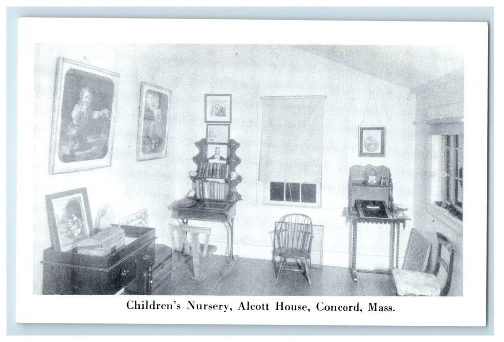 Children's Nursery Alcott House Interior Concord Massachusetts MA Postcard