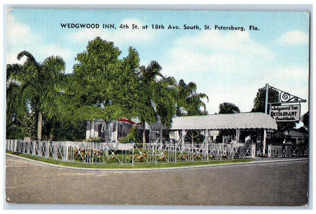c1950's Wedgewood Inn Hotel And Restaurant St. Petersburg Florida FL Postcard