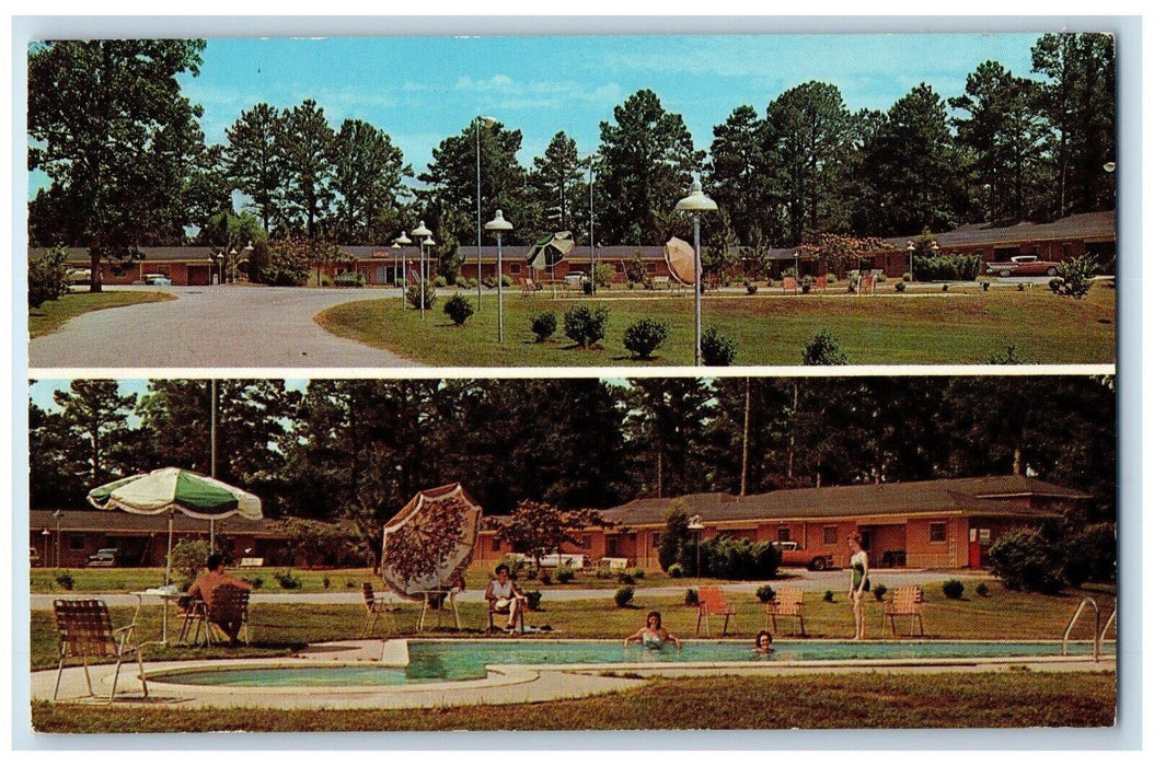 1961 The John Milledge Motel Milledgivell Georgia GA, Dual View Posted Postcard