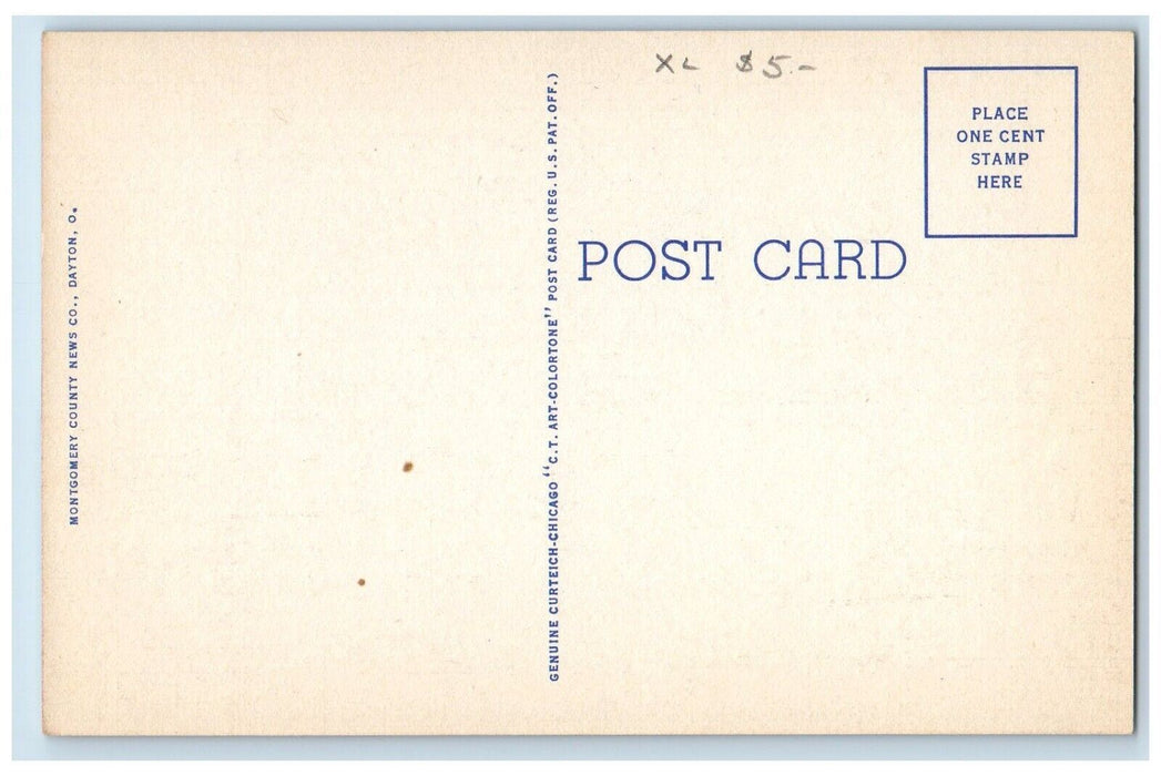 c1930's View Of Greyhound Bus Terminal Dayton Ohio OH Unposted Vintage Postcard