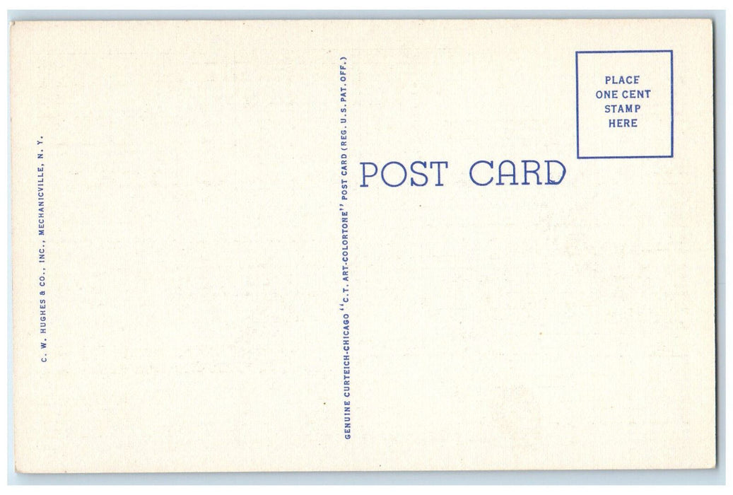 c1940's Cars Parked Near Cottages High Rock Lodge Sacandaga NY Postcard