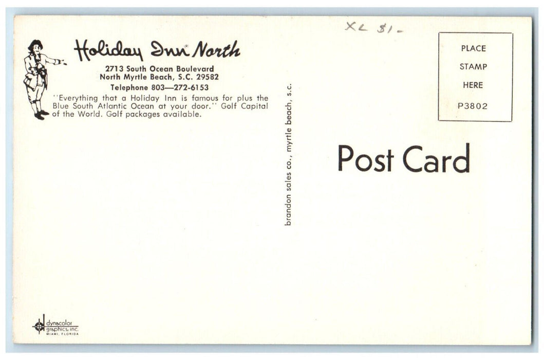 Holiday Inn Hotel North Myrtle Beach South Carolina SC, Multiview Postcard