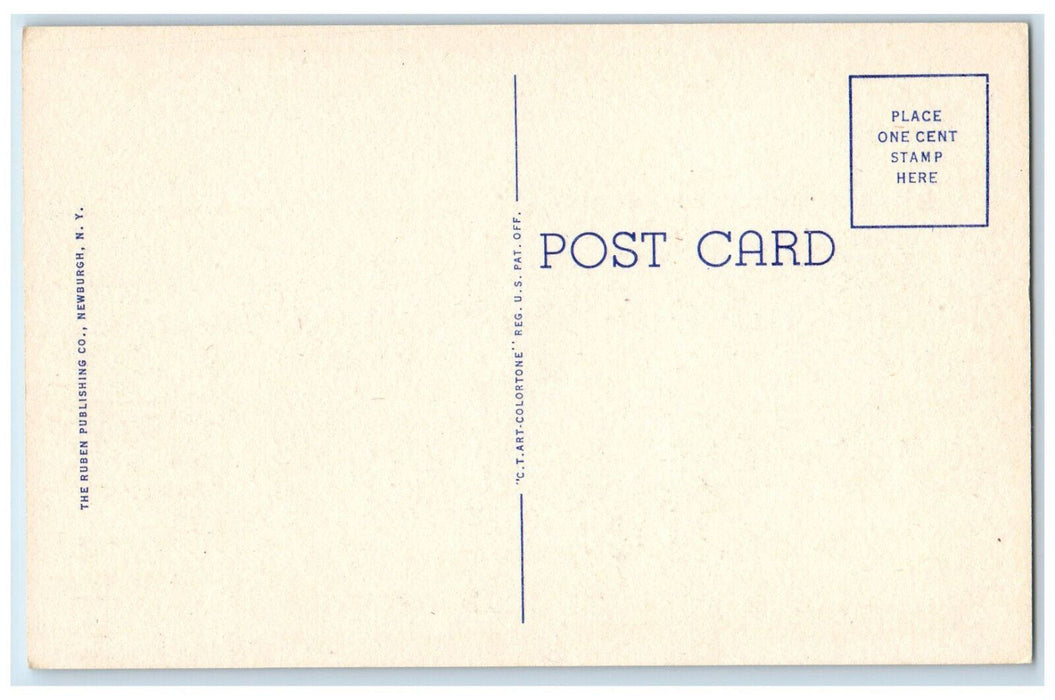 c1940's Beach and Excursion Boat Landing Playland Rye Beach NY Postcard