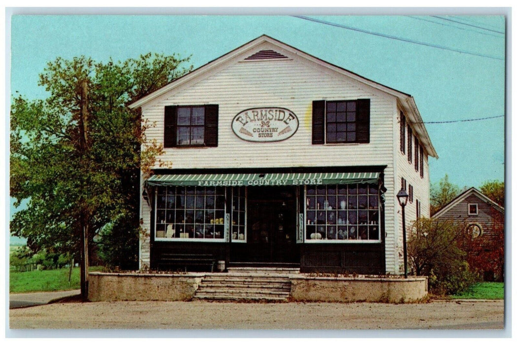 c1960's Farmside Country Store Scene Streer Long Grove Illinois IL Postcard