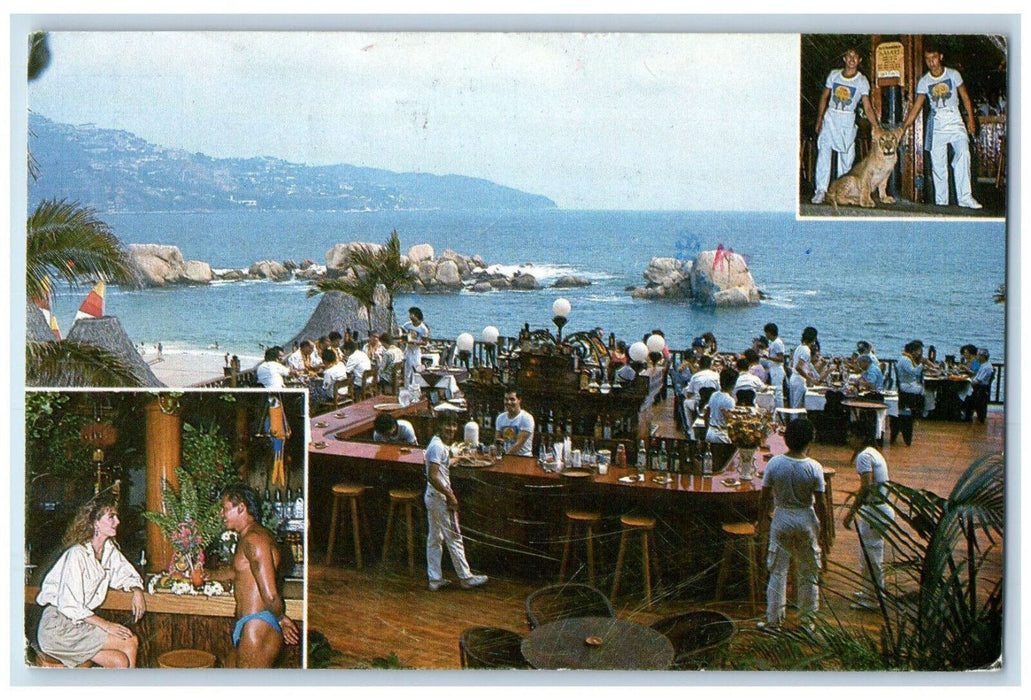 c1950's Beto Safari Restaurant Bar Condesa Beach Acapulco Gro. Mexico Postcard