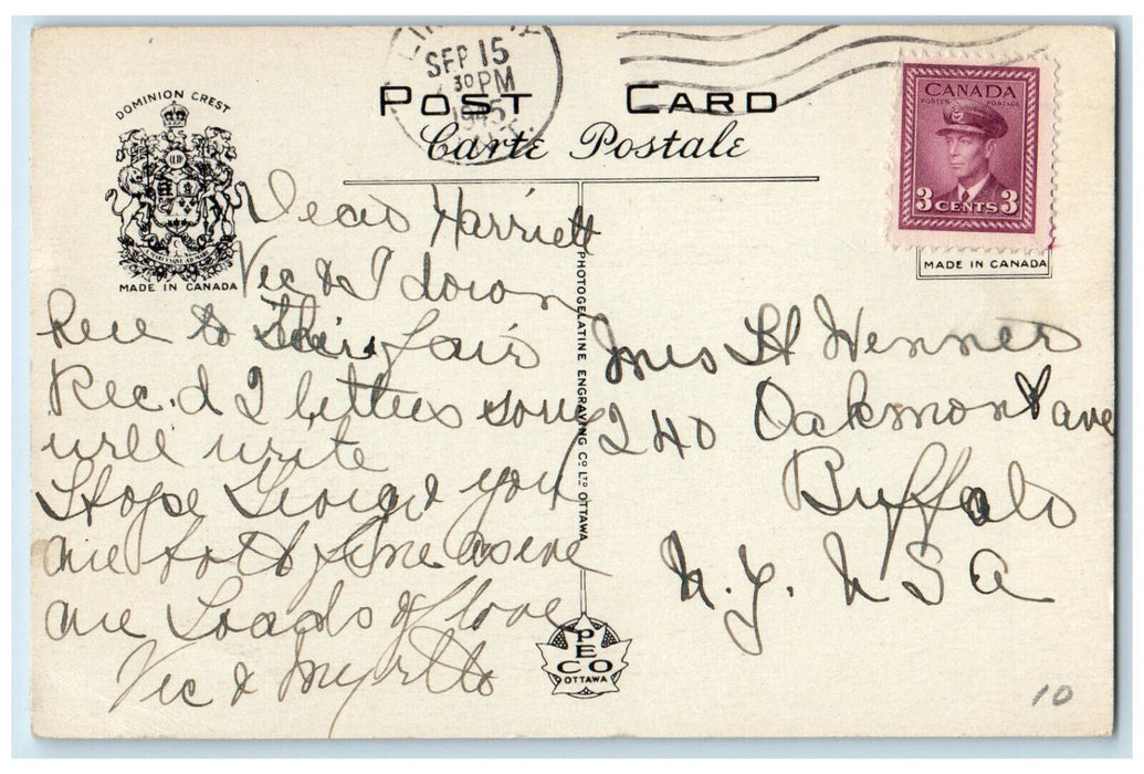 1945 Sturgeon Lake at Long Beach Near Lindsay Ontario Canada Postcard