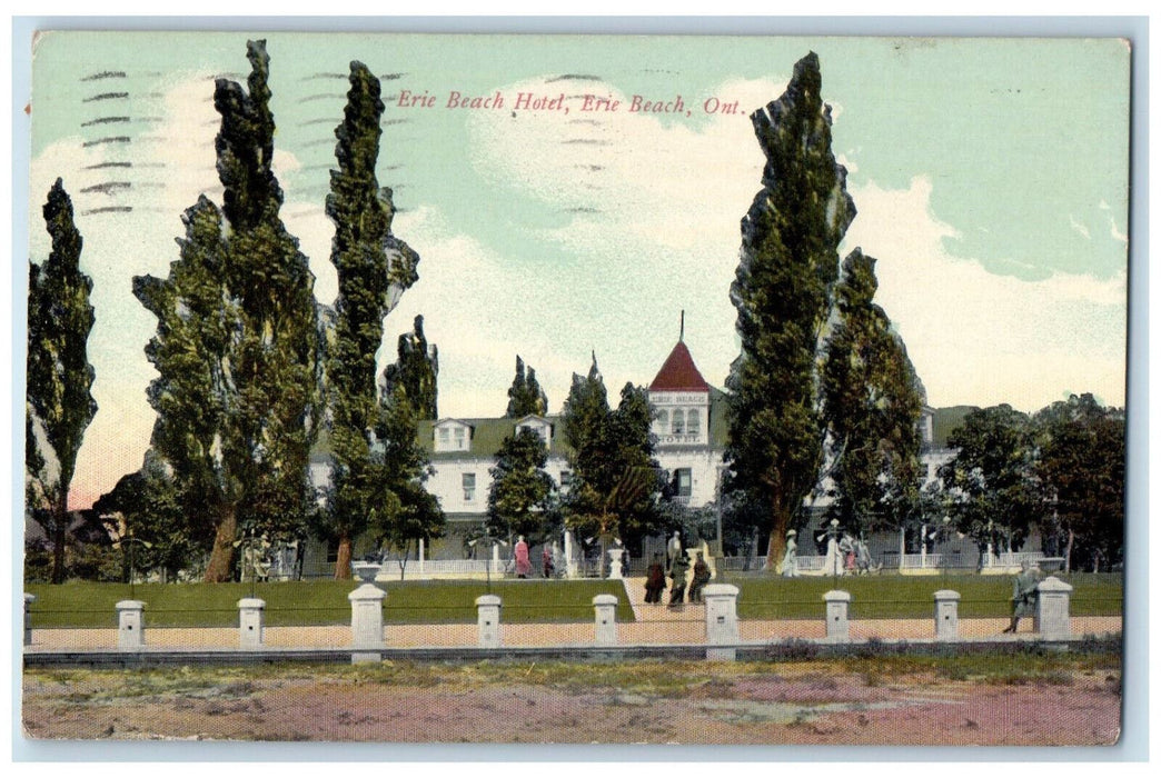 1913 Tall Trees Erie Beach Hotel Erie Beach Ontario Canada Antique Postcard