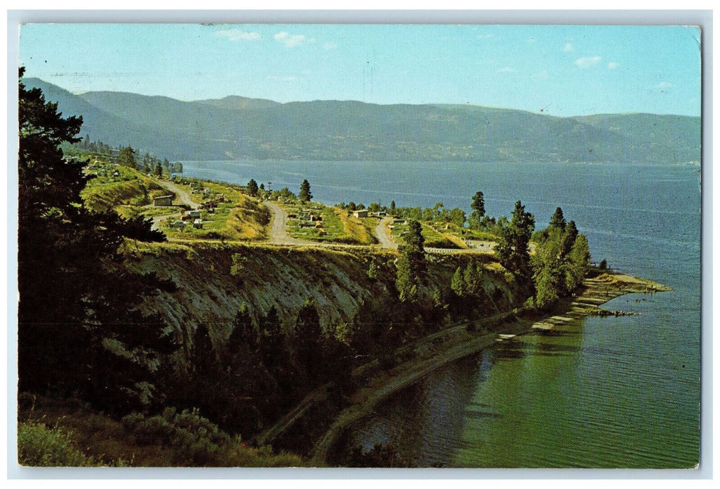 1964 Okanagan Lake Camp and Picnic Site Near Summerland BC Canada Postcard