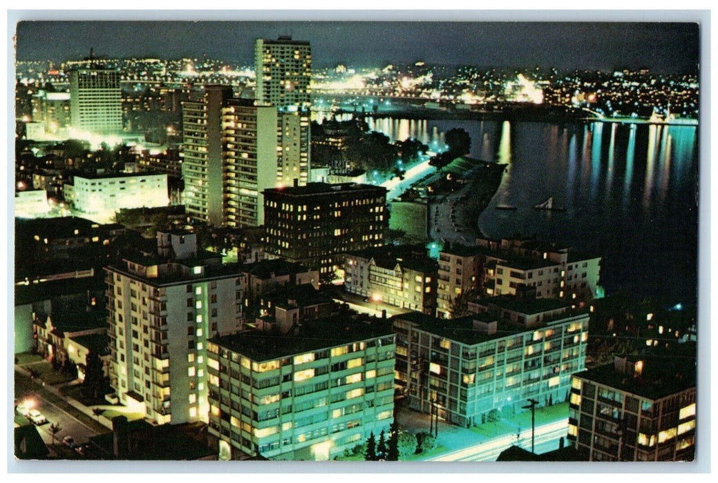 1968 English Bay Apartment Area Vancouver British Columbia Canada Postcard