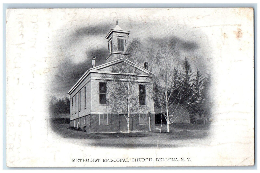 1918 Methodist Episcopal Church Exterior Building Bellona New York NY Postcard