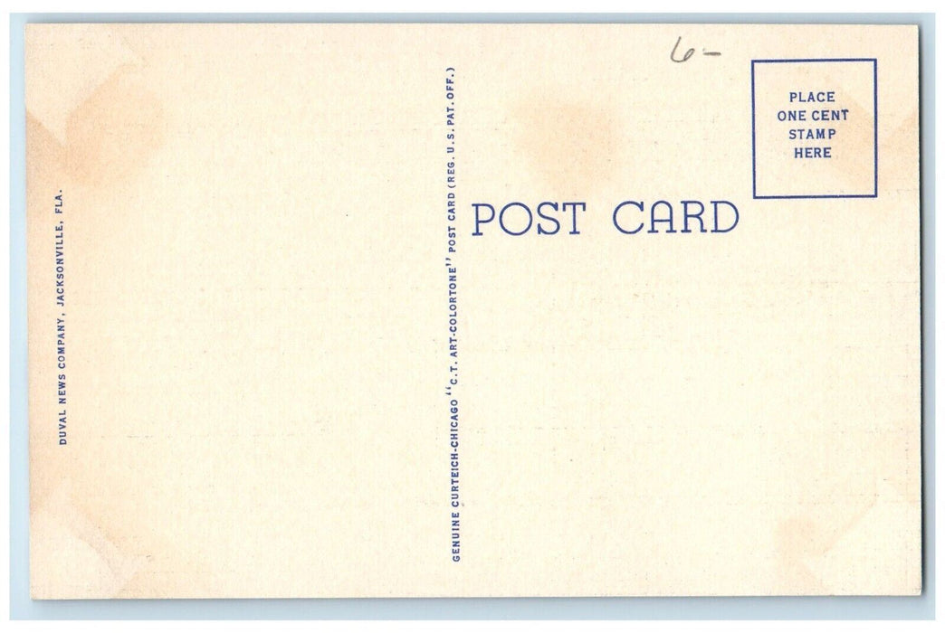 c1930's Scoth Post Office At Oldest House St. Augustine Florida FL Postcard
