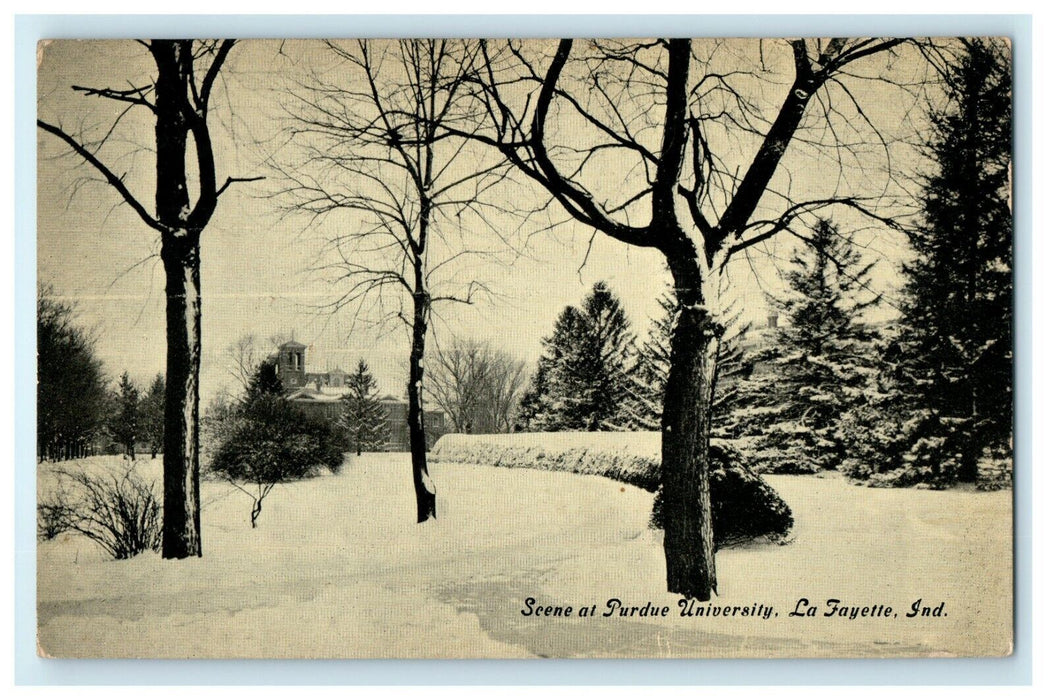 1909 Scene at Purdue University, La Fayette, Indiana IN Antique Postcard