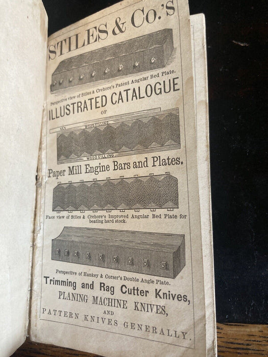 1865 Stiles & Co. Catalog Machine Knives Logging Clappville MA Worcester