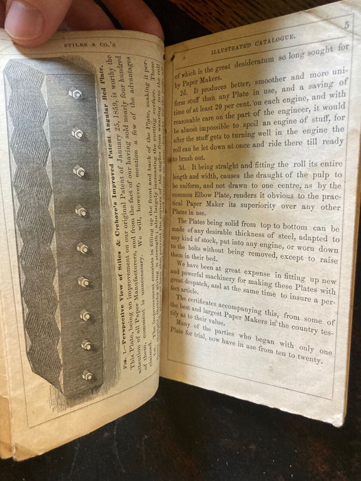 1865 Stiles & Co. Catalog Machine Knives Logging Clappville MA Worcester