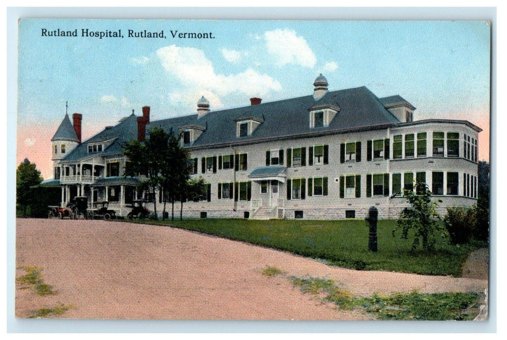 1915 Rutland Hospital, Rutland, Vermont VT Antique Unposted Postcard