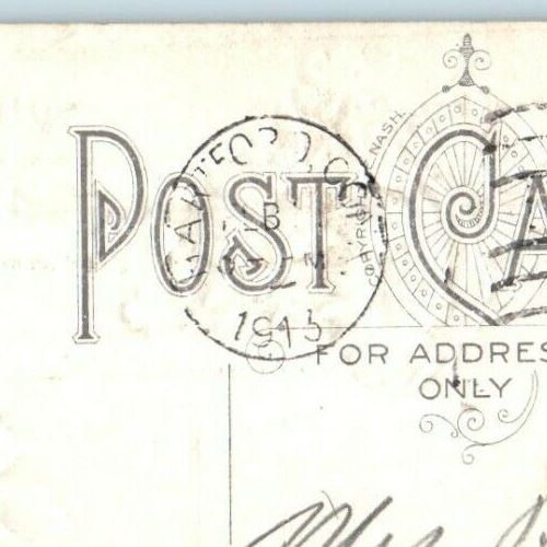 1913 Valentine Message Hearts And Pansies Flowers Embossed Antique Postcard