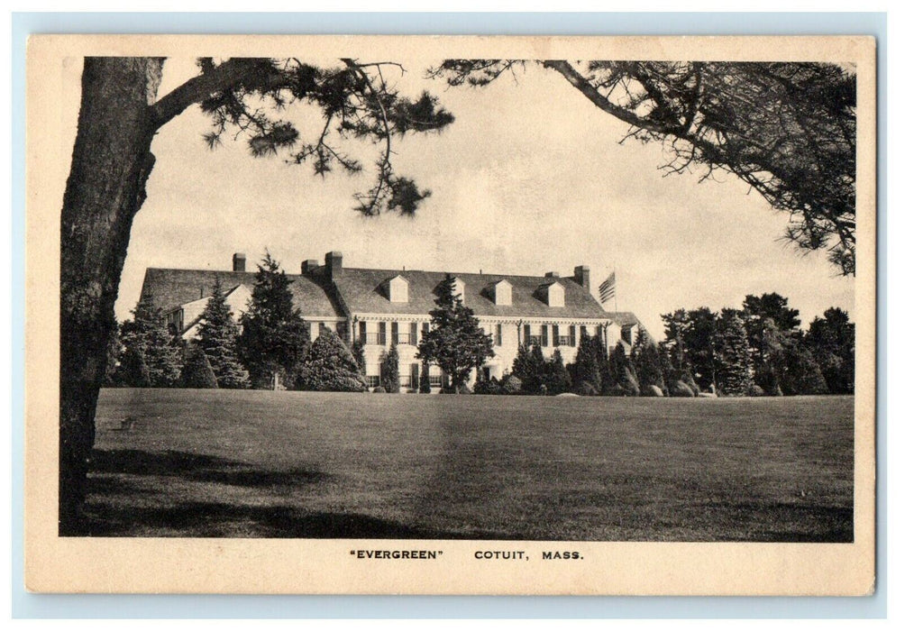c1920's "Evergreen" The Pines Cotuit Cape Cod Massachusetts Unposted Postcard