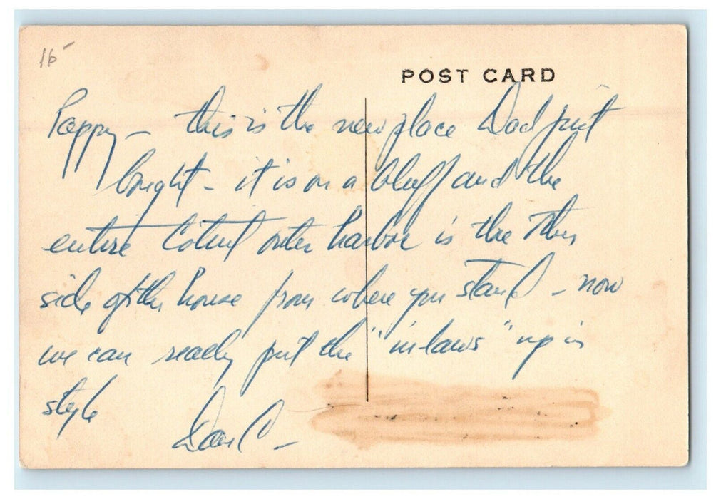 c1920's "Evergreen" The Pines Cotuit Cape Cod Massachusetts Unposted Postcard