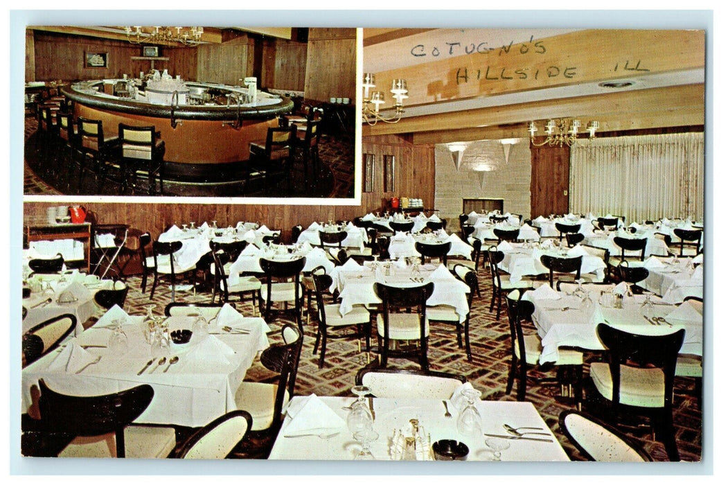 1930 Cotugno's Elegance and Leisure Dining Hillside Illinois IL Postcard