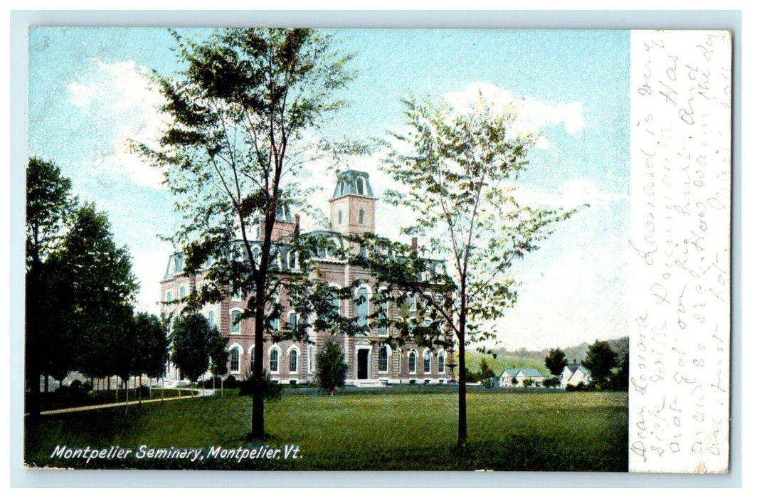 1906 The Montpelier Seminary Building, Montpelier Vermont VT Antique Postcard