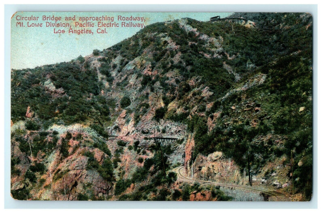 1910 Pacific Electric Railway, Los Angeles California CA Postcard