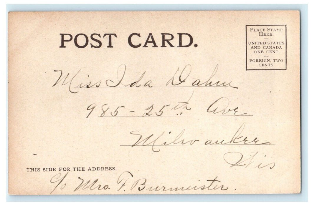 1902 Jack Knife Bridge over Chicago River, Chicago Illinois IL Postcard