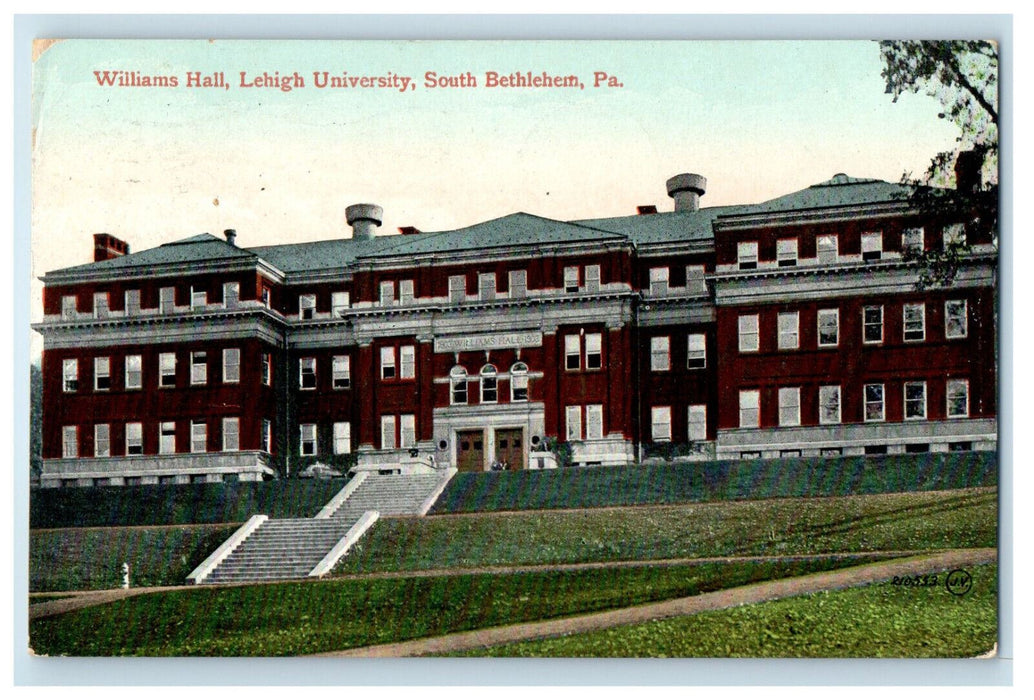 1910 Williams Hall, Lehigh University South Betlehem Pennsylvania PA Postcard