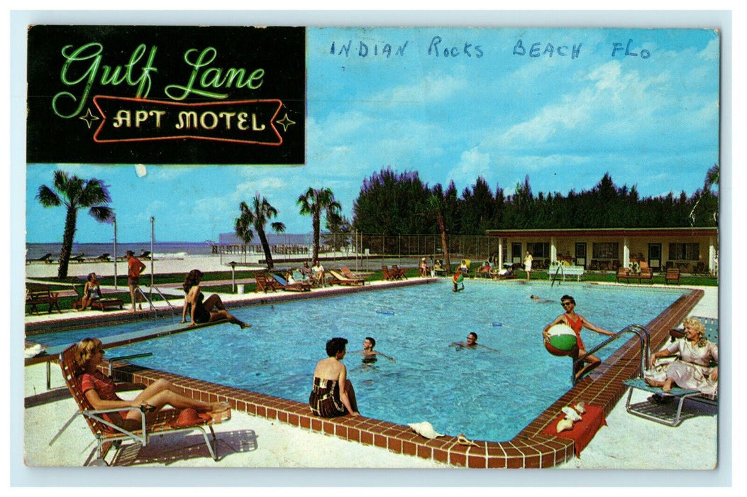 1945 Gulf Lane Apt Motel, Indian Rocks Beach Florida FL Postcard