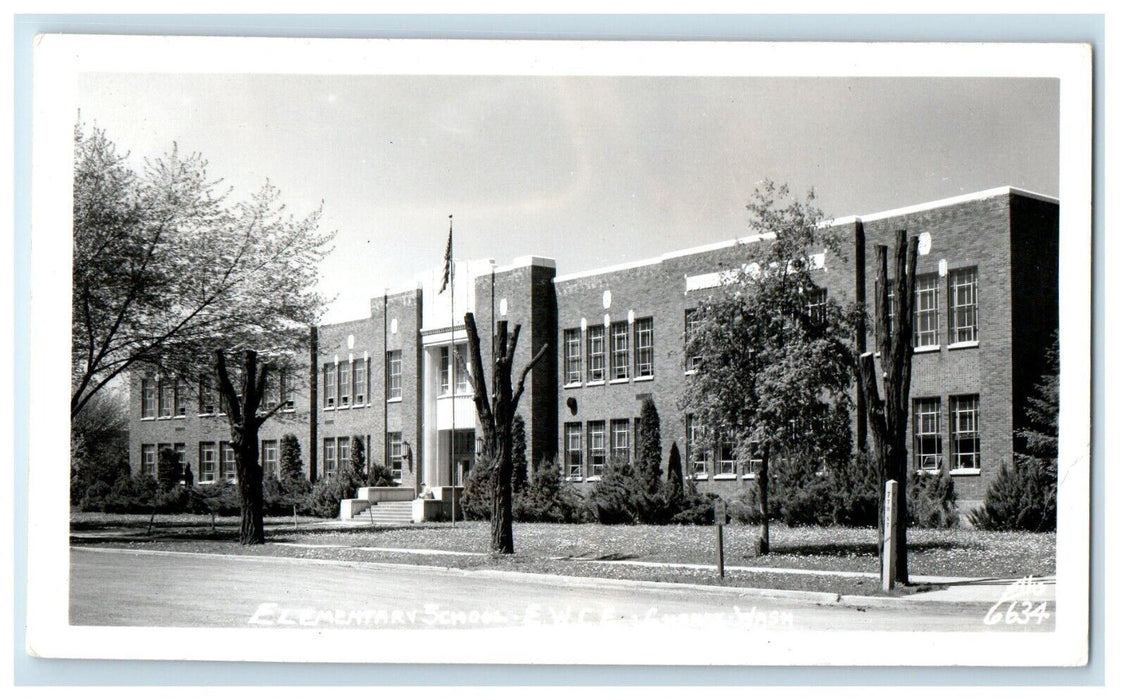 c1940's Elementary School E.W.C.E. Vernon Washington WA RPPC Photo Postcard