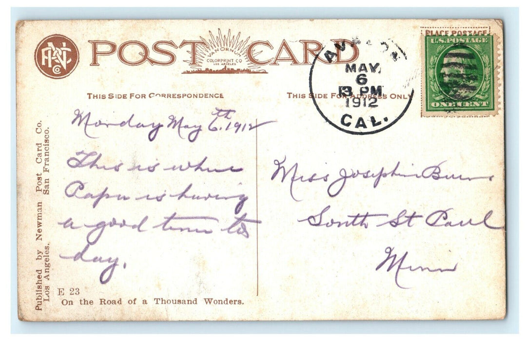 1912 Glass Bottom Boats at Santa Catalina Island California CA Postcard